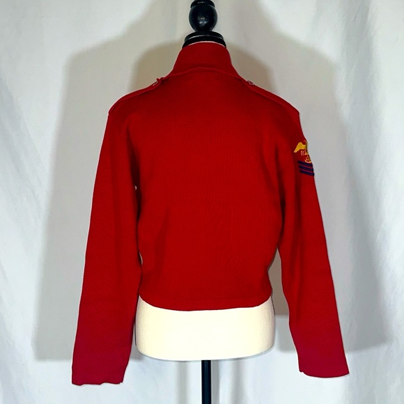 Ralph Lauren • 90s Vintage Double Breasted Blazer Red Nautical Embroidered Sz M - Picture 3 of 10